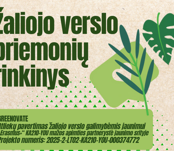Pristatome „Žaliojo verslo priemonių rinkinį“ jaunimui